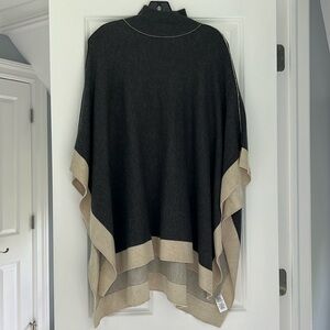 Splendid mock neck poncho